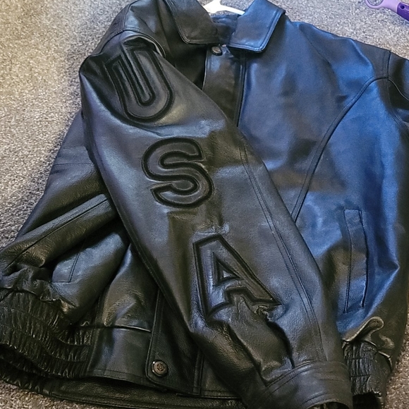 Leather Motorcycle Jacket - Picture 2 of 3